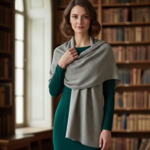 Beige Diamond Weave Pashmina Shawls & Scarves Manufacturer