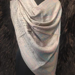 Multicolour Jamawar Fringed Tassel Scarves