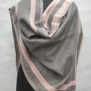 GREY ACRYLIC TEXTURE SUSTAINABLE SCARVES MANUFACTURER