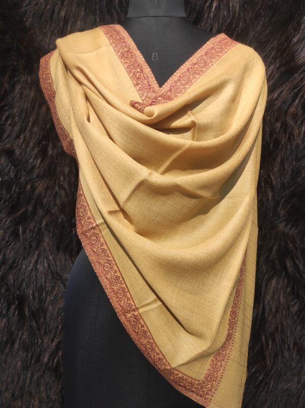 MUSTURD YELLOW WEAVING HASHIDAR HANDWOVEN SCARVES MANUFACTURER