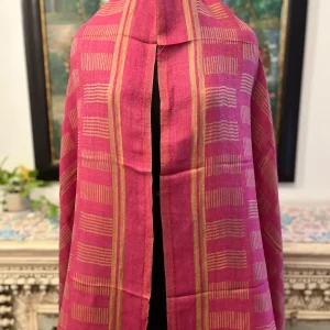 Magenta Pink Self Zari Ladies Designer Shawls