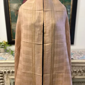 Peach New Self Zari Ladies Designer Shawls