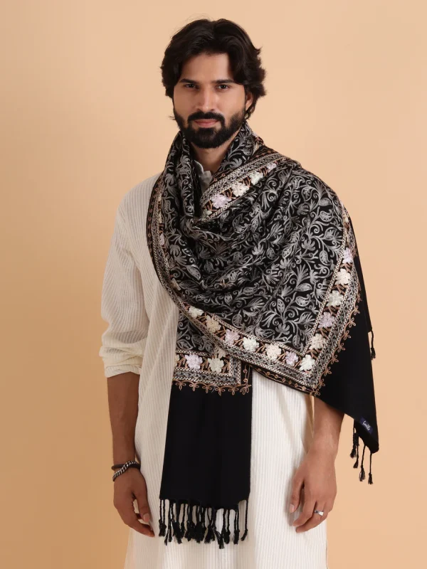 Gold Fine Wool Zari Kani Shawl, Wholesale Manufacturer & Supplier