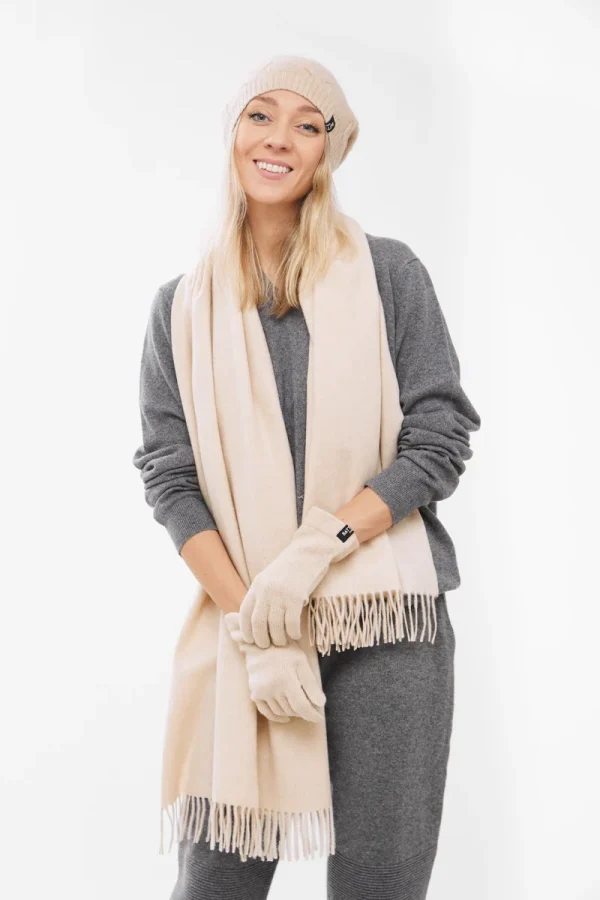 Classic Cream Acrylic Plain Stole, Soft Jacquard Weave, Wholesale & Bulk Supplier