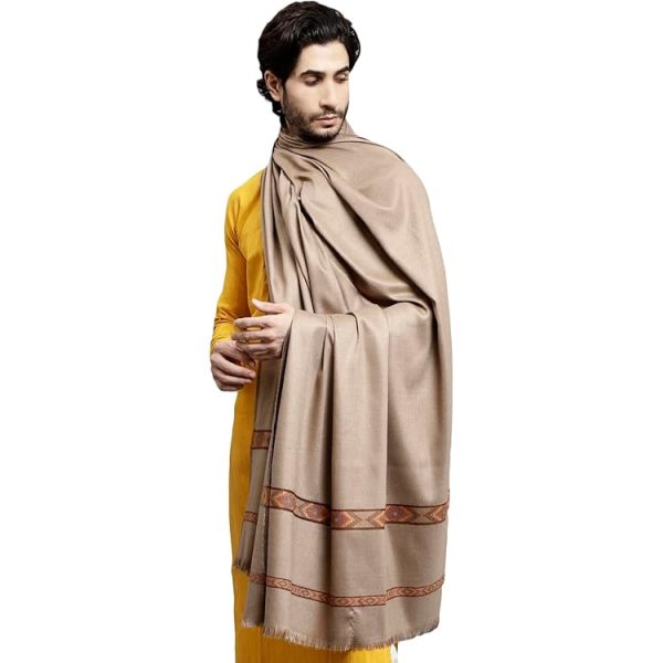 Fine Wool Lohi Kullu Border Shawl, Premium Wholesale & Bulk Manufacturer