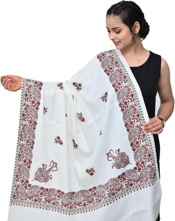 Mustard Fine Wool Aari Nalki Stole, Luxury Finish, Wholesale & Private Label