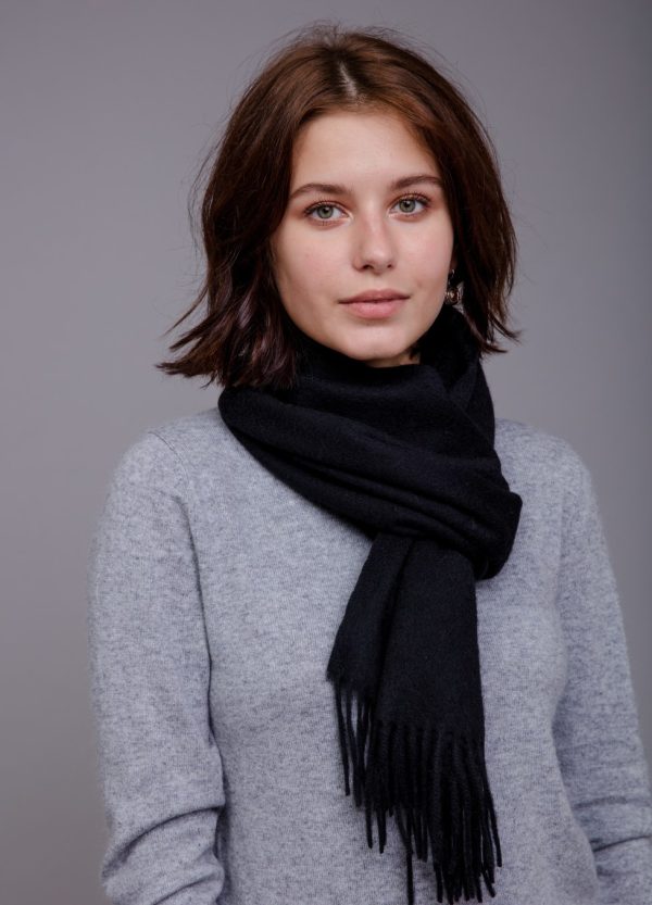 Black Acrylic Jacquard Stole, Wholesale Manufacturer & Supplier
