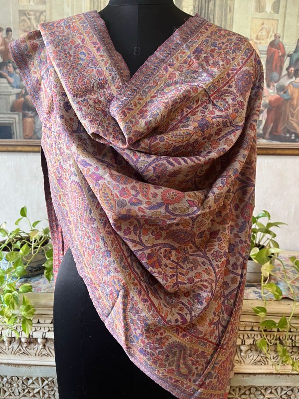 Fine Wool Kani Stole, Multi Color, Wholesale & Private Label Supplier