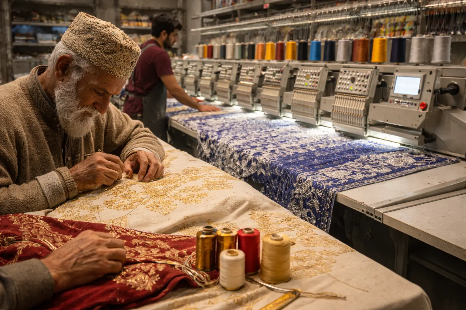 Kashmiri artisan craftsmanship + modern production