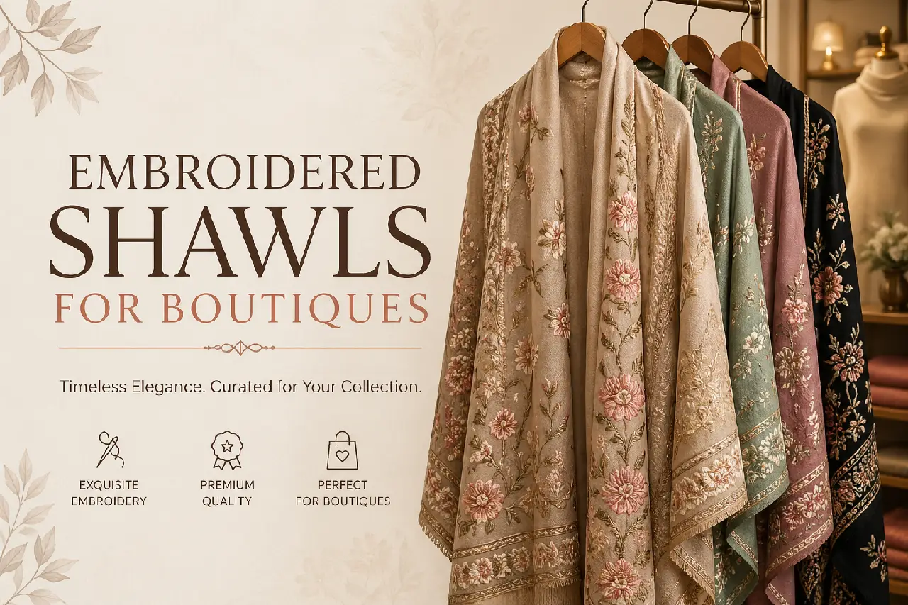 embroidered shawls for boutiques