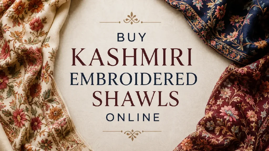 buy Kashmiri embroidered shawls online