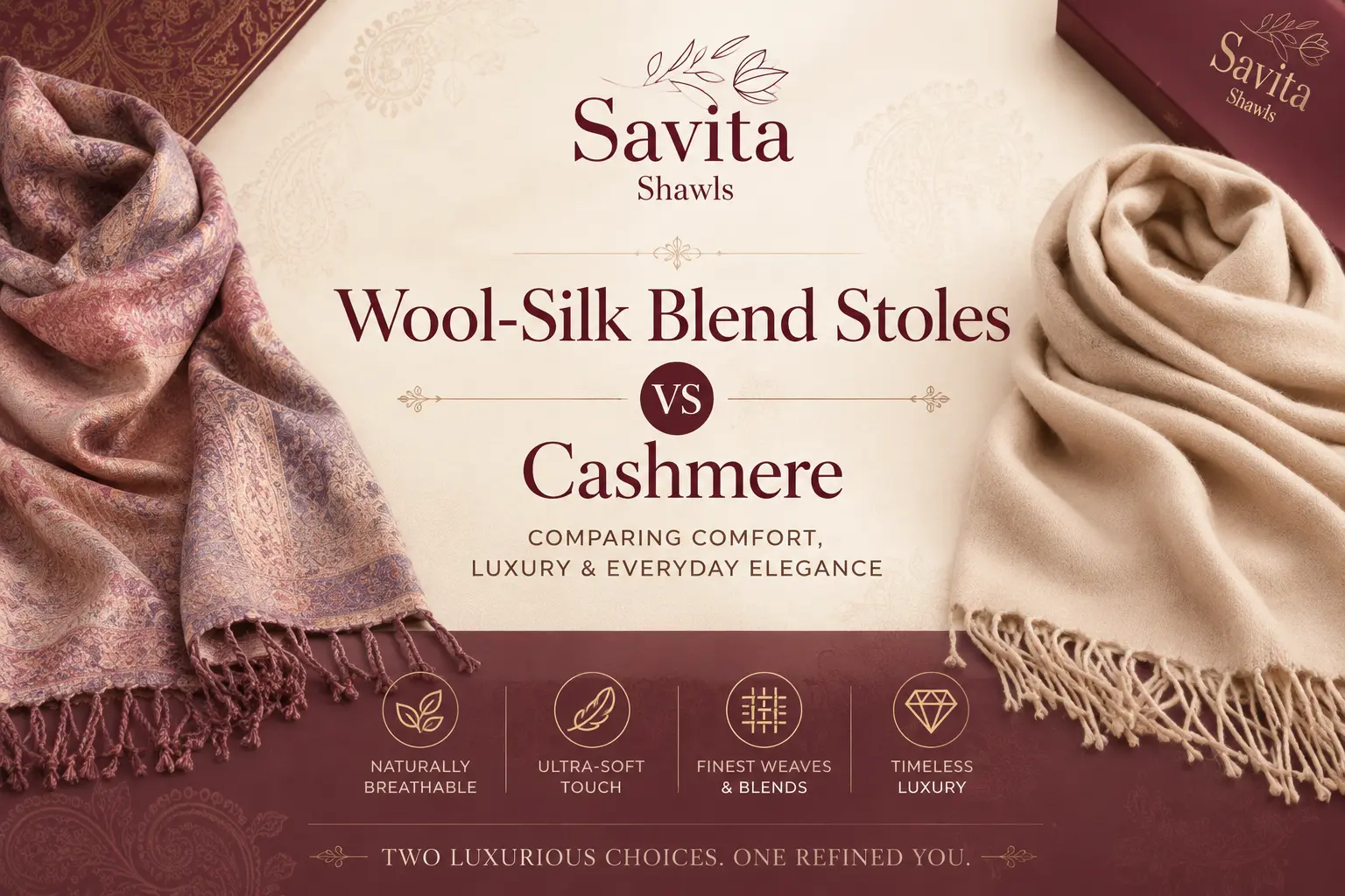 wool-silk blend stole