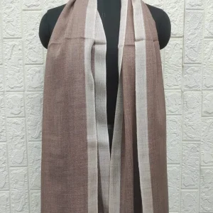 Fine Wool Silk Border Stole