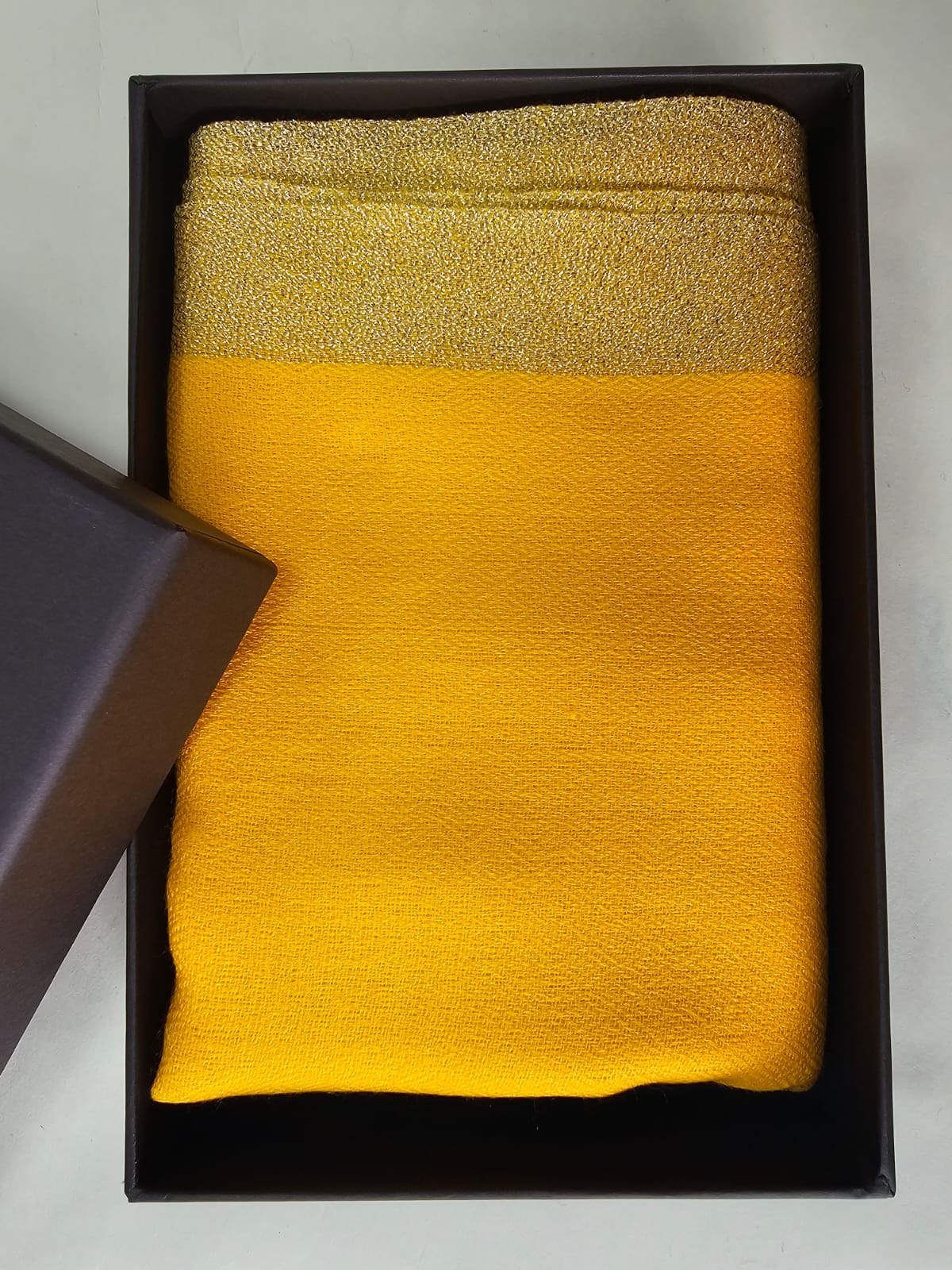 Fine Wool Zari Kandi Border Stole