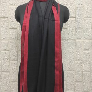 Fine Wool Silk Kandi Border Stole