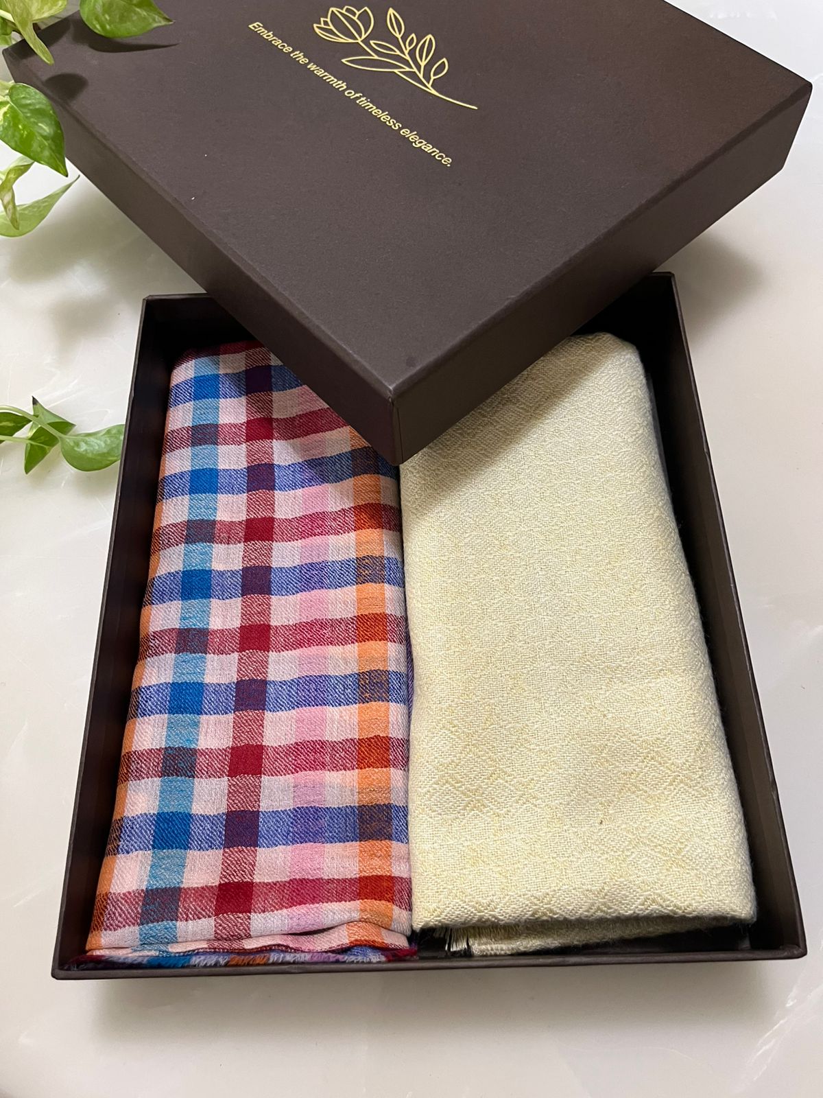 Compact travel-friendly destination wedding favour box