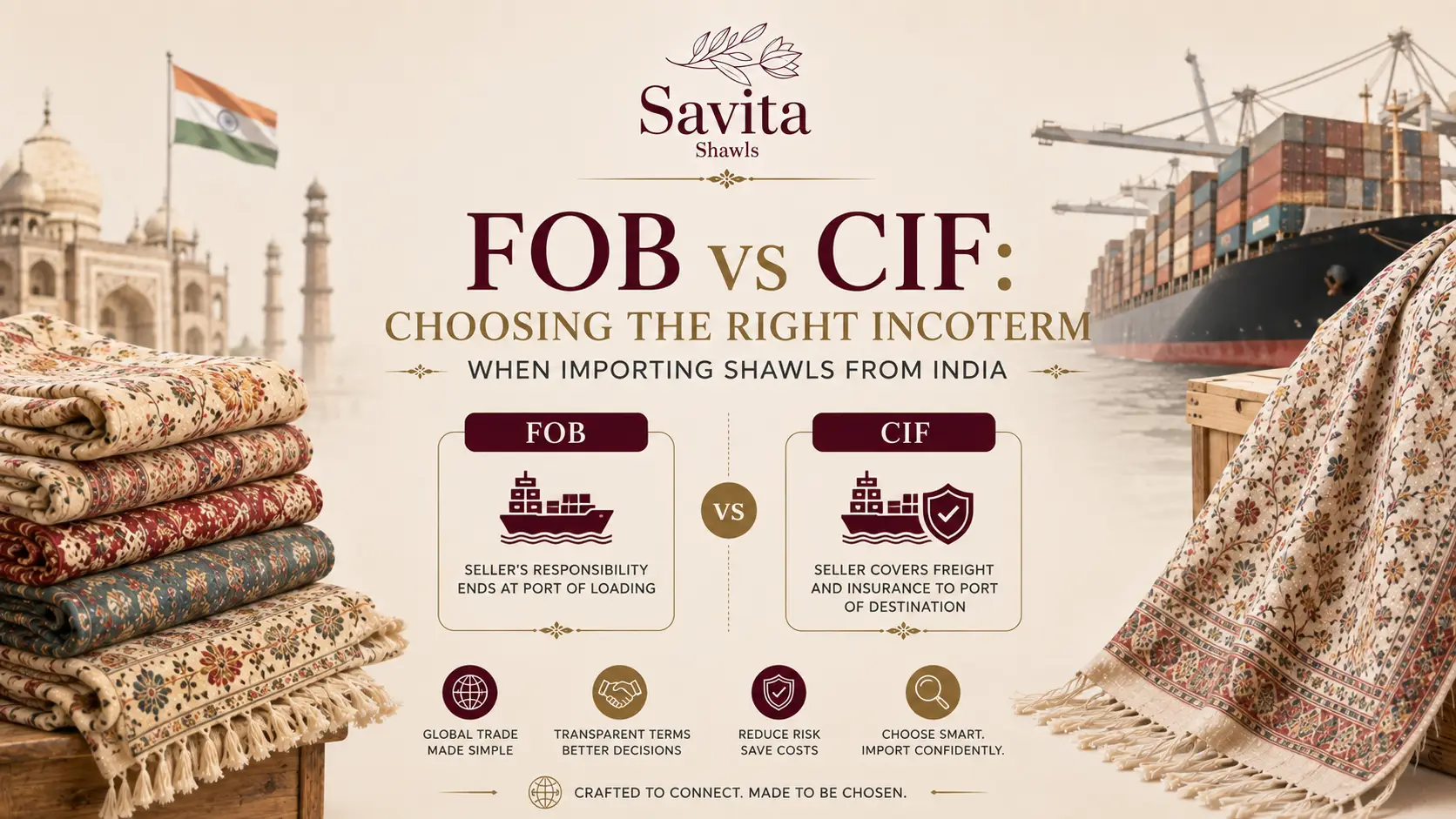 FOB vs CIF textile export India