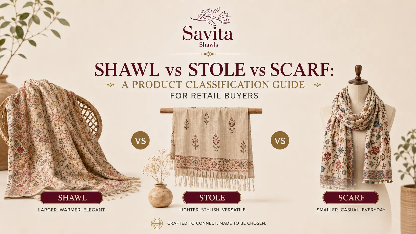 Shawl vs Stole vs Scarf