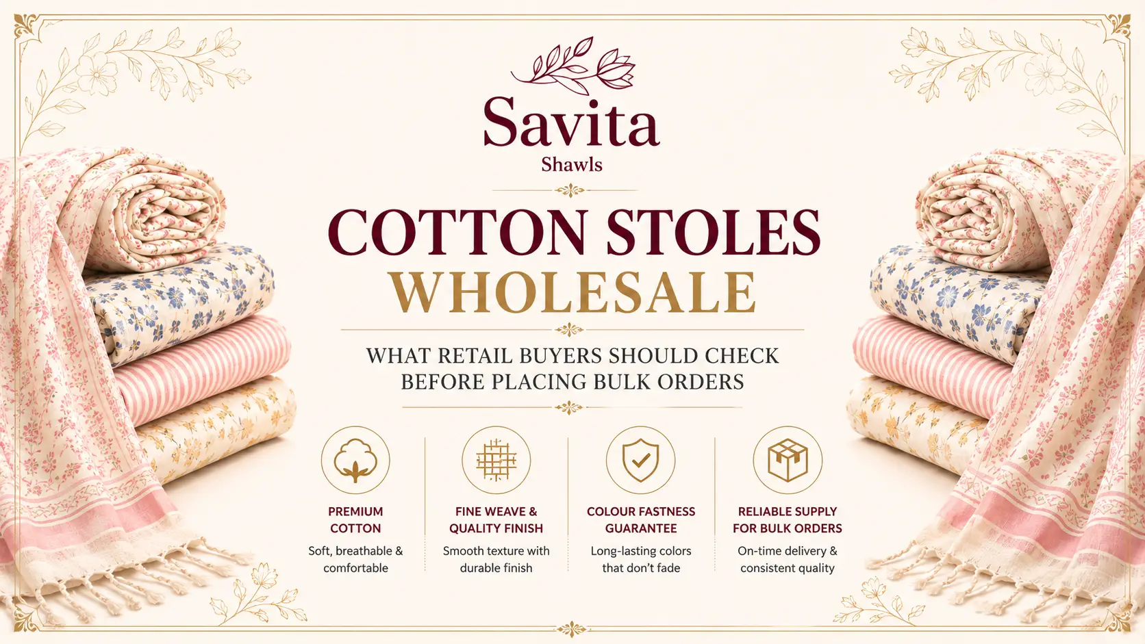 cotton stoles wholesale supplier