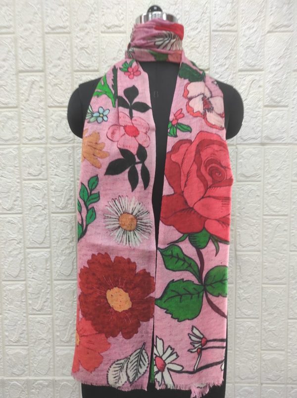 Fine Wool Digital Print Stole | Wholesale Manufacturer,