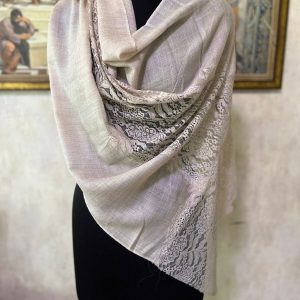 Fine Wool Lace Embellished Stole | Wholesale Manufacturer,