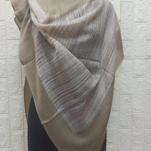 fine wool brush painted stole cream