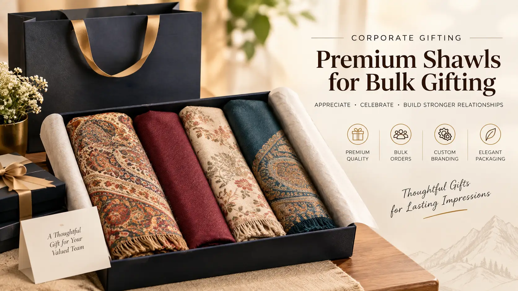 corporate gifting shawls bulk