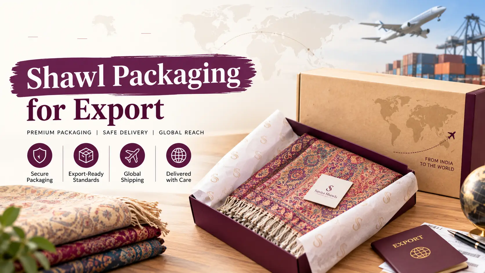 shawl packaging for export