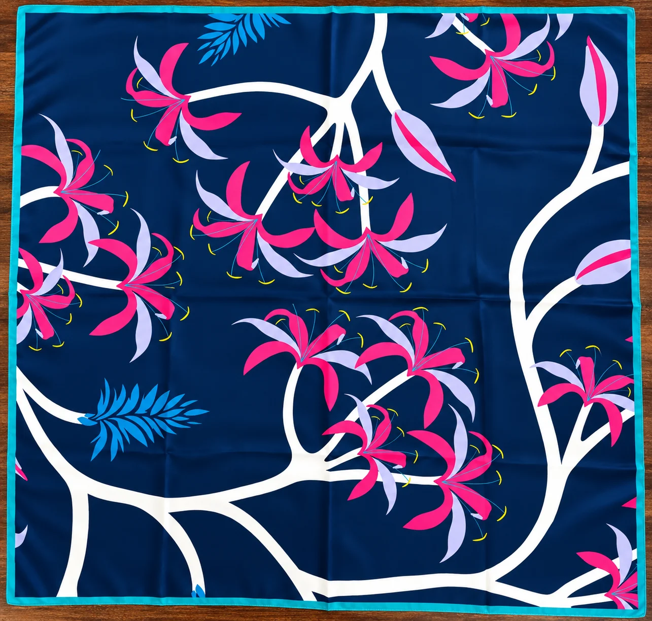 Digital printed pure silk scarf by Savita Shawls, design 4