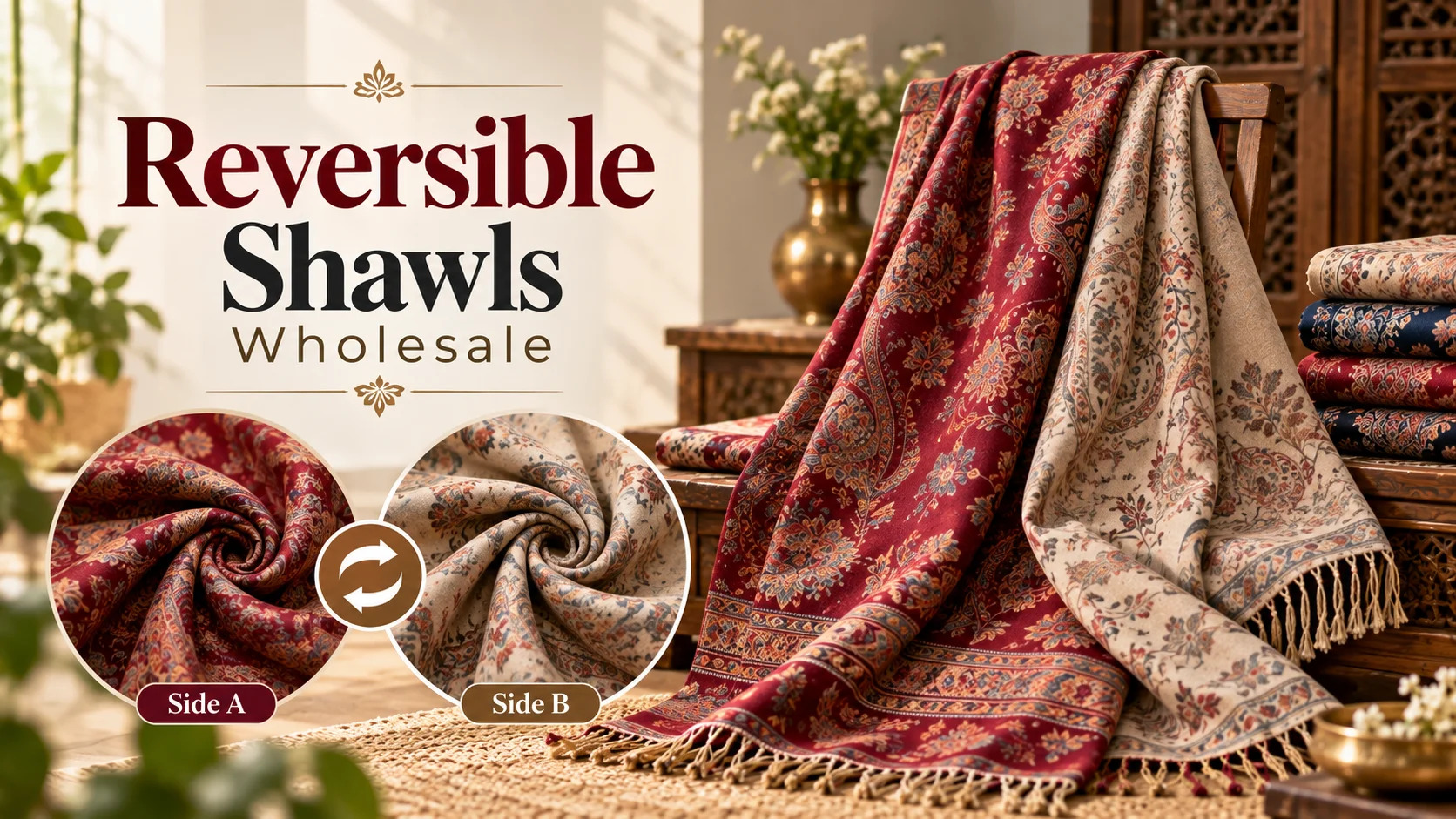 Reversible Shawls Wholesale