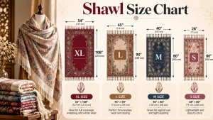 shawl size chart